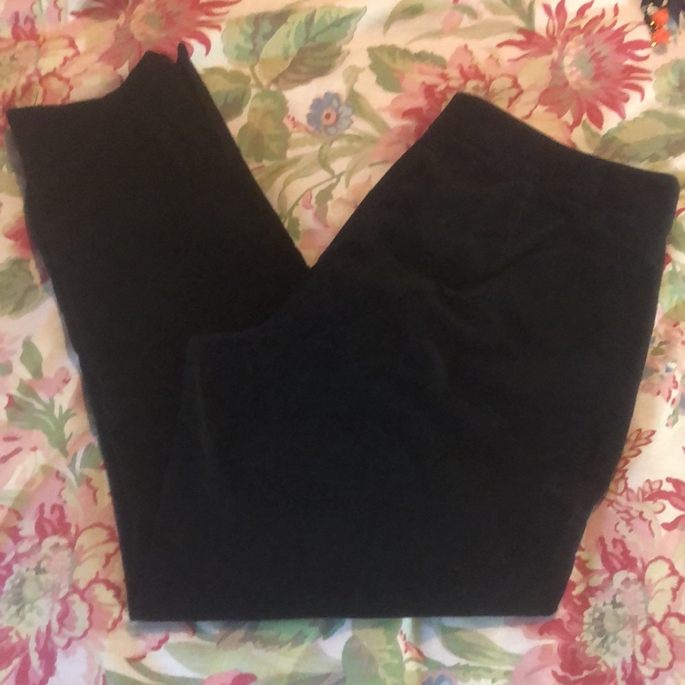 TALBOTS Size 14 P HERITAGE Stretch Velvet FlatFront 
NO Pocket Side-Zip Slimming
